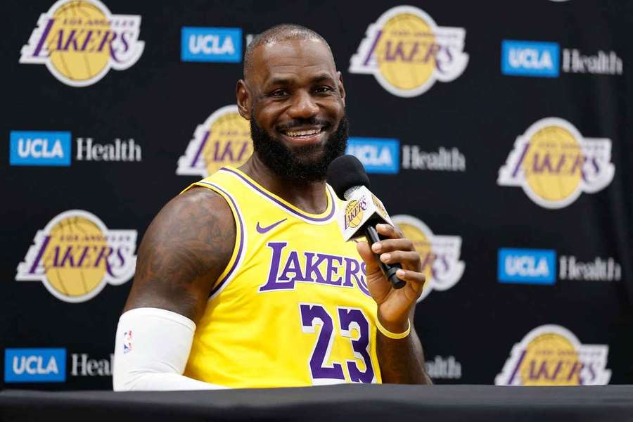 LeBron James, durante el Media Day de los Lakers