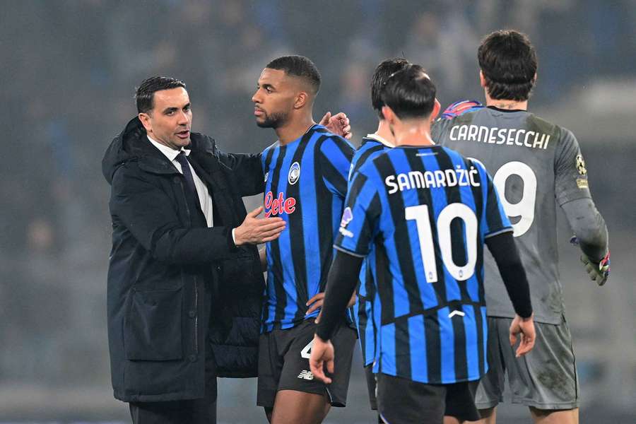 Palladino con i suoi giocatori