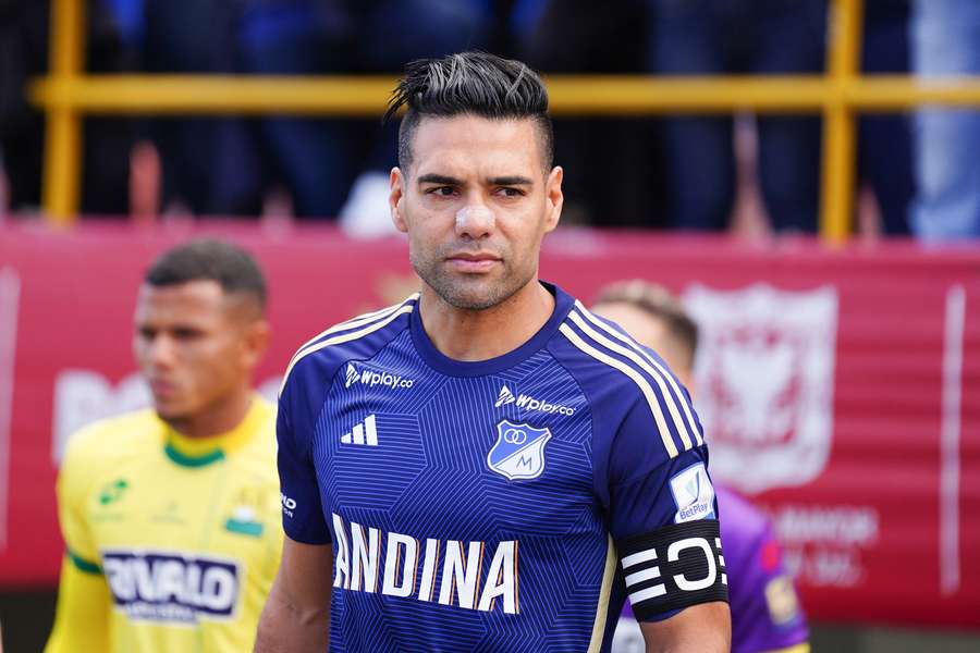 Radamel Falcao com o Millonarios no verão passado