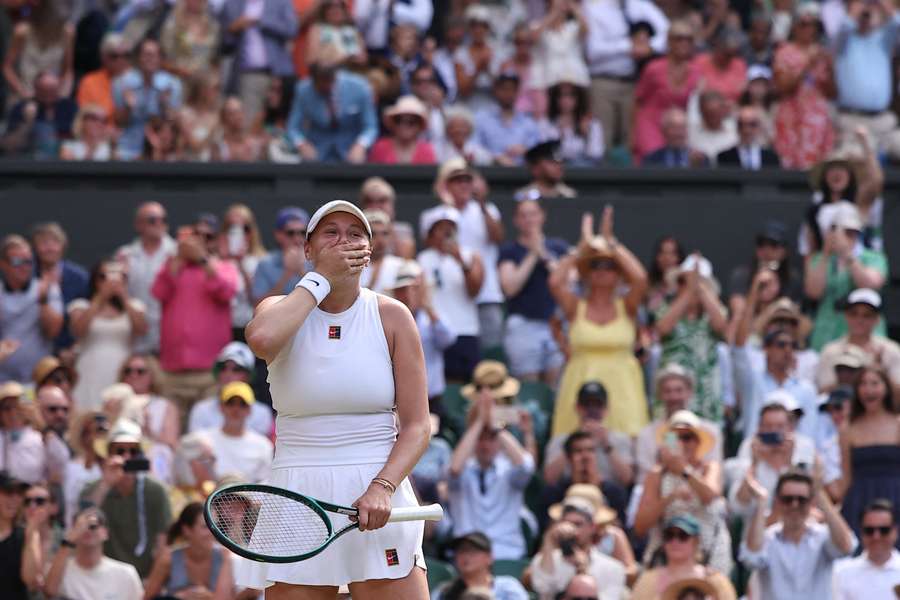 Amanda Anisimova nach ihrem Winner zum Matchgewinn.