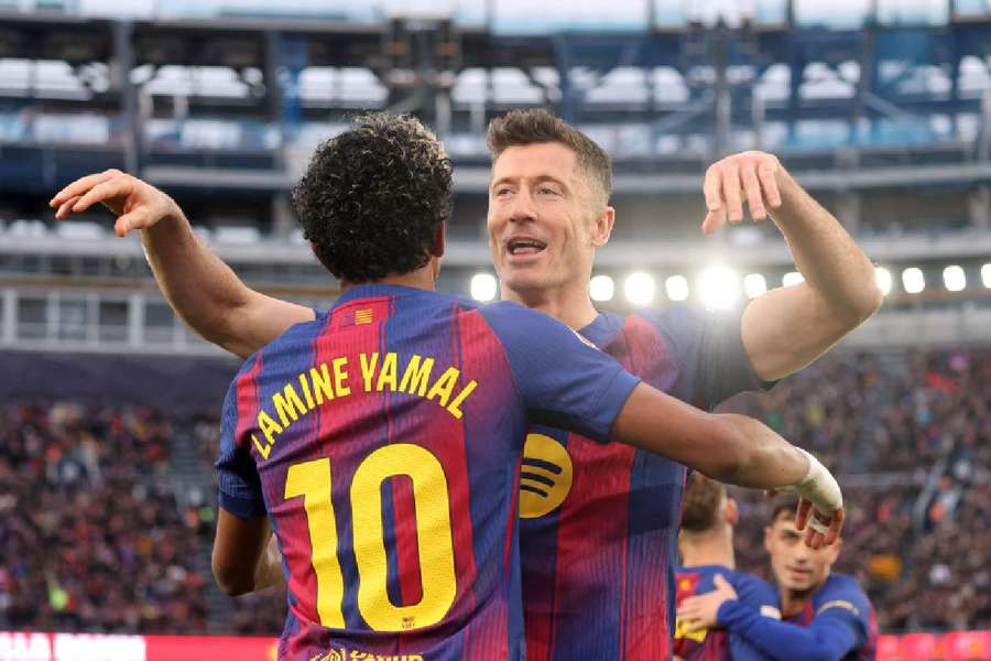 El Barça, celebrando uno de sus goles