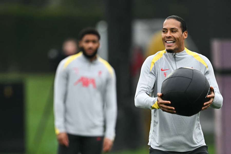 Virgil Van Dijk à l'entraînement.