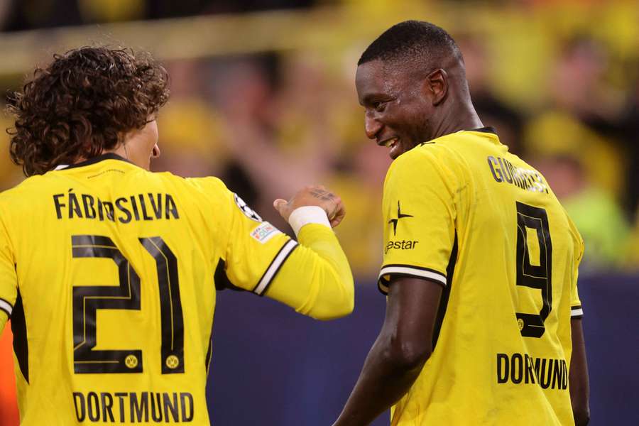 Silva jubelt mit Guirassy Silva jubelt mit Guirassy