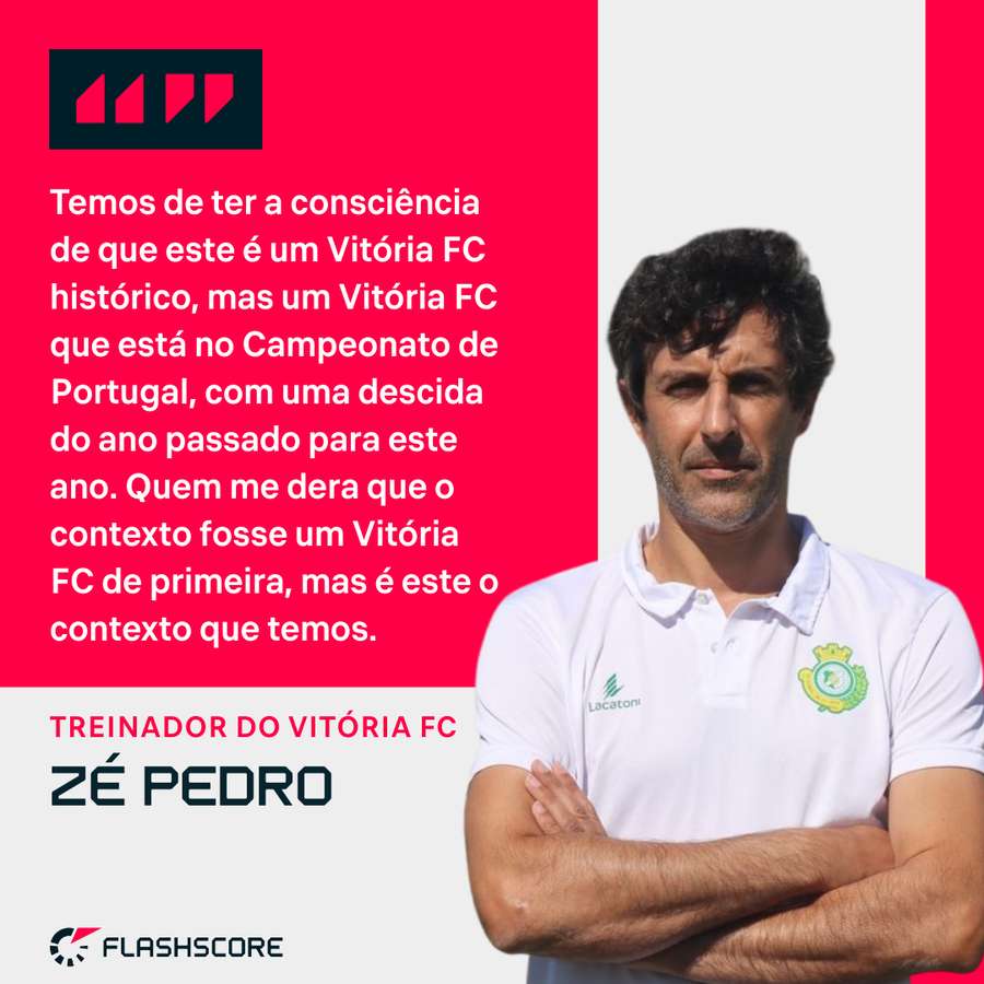 A reflexão de Zé Pedro, treinador do Vitória FC
