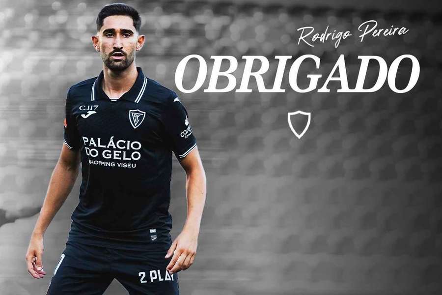 Rodrigo Pereira tinha contrato com o Académico de Viseu até 2027
