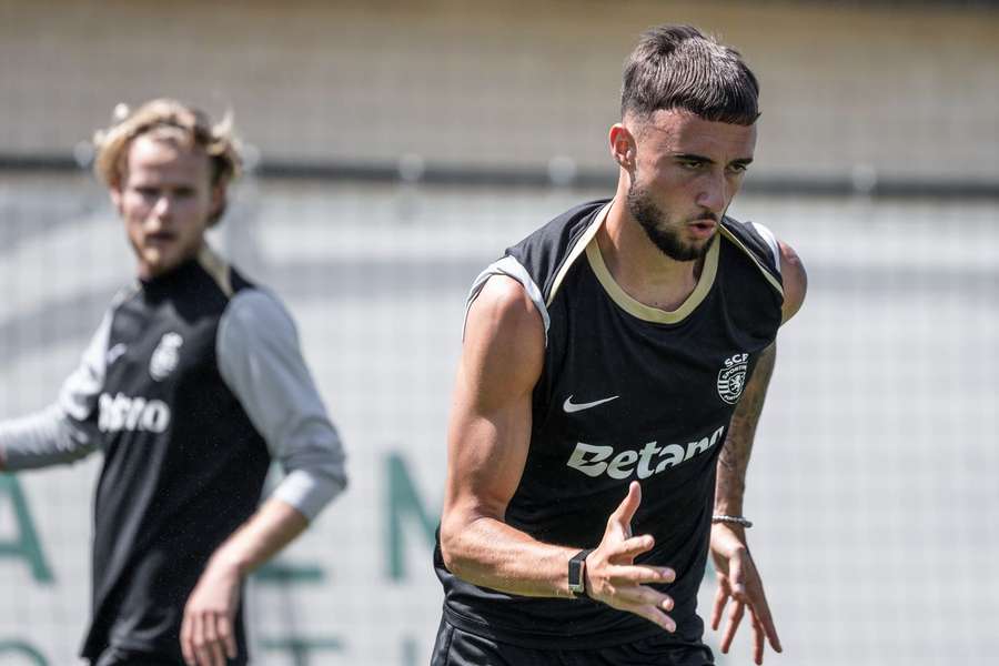 Debast no treino do Sporting