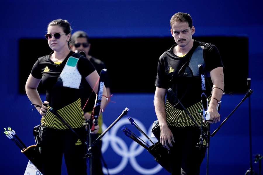 Ana Luiza Caetano e Marcus D'Almeida disputaram o torneio de equipes mistas