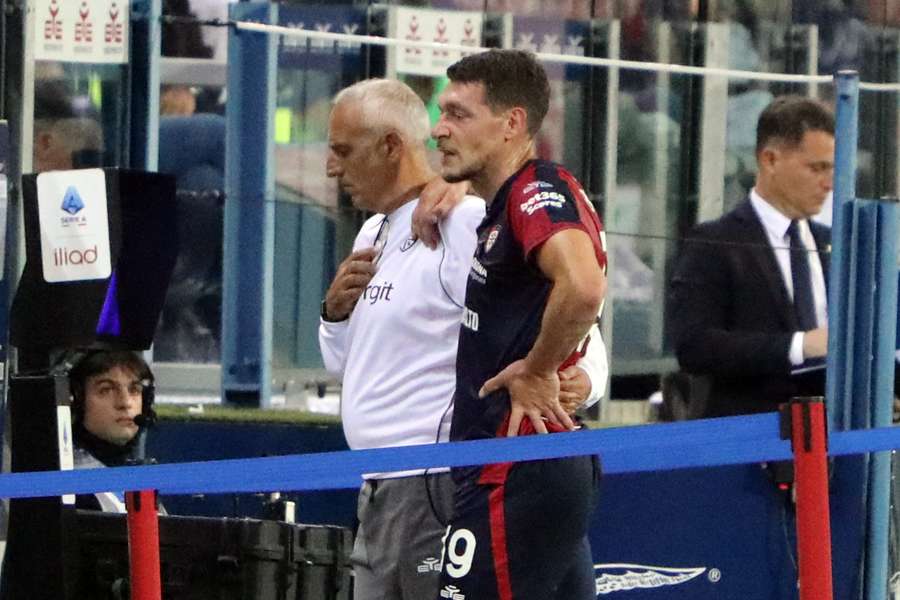 Belotti dopo l'infortunio con l'Inter