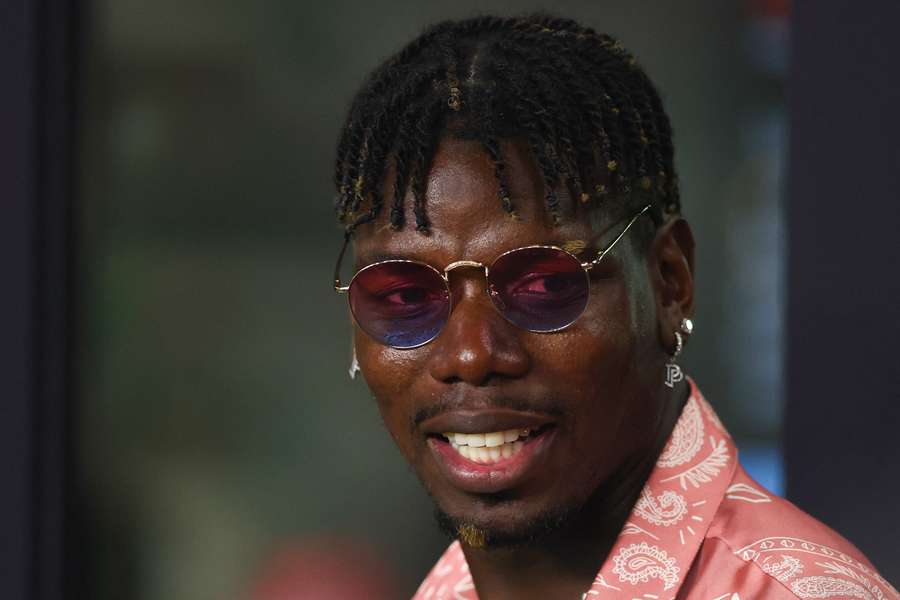 Paul Pogba pictured at an MLS game between Charlotte FC and Inter Miami at Chase Stadium on September 28th