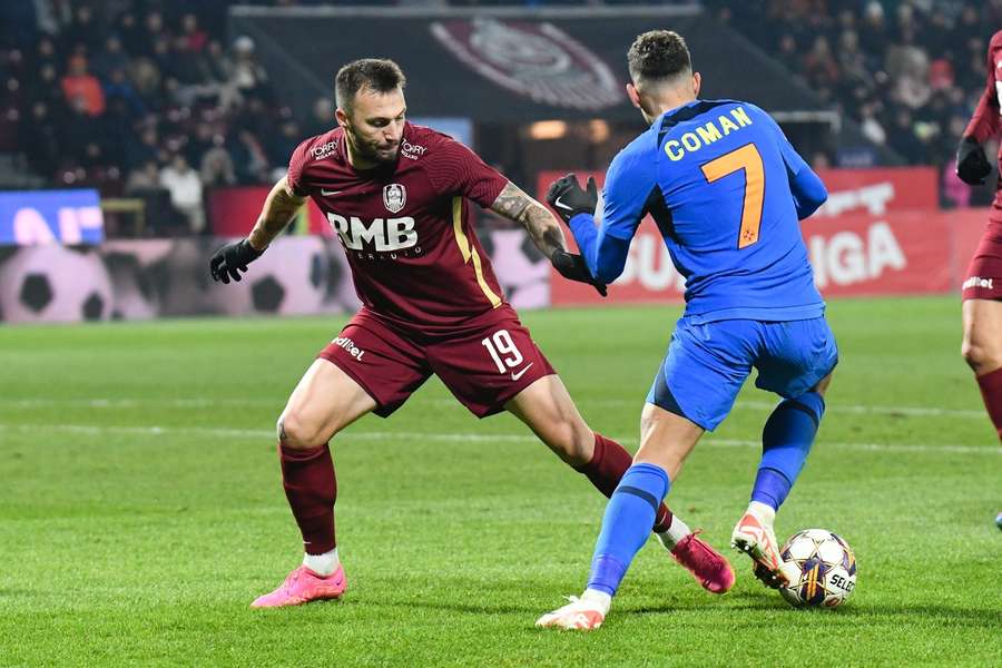 CFR Cluj și FCSB au remizat, scor 1-1, în cadrul etapei cu numărul 19 din Superliga României