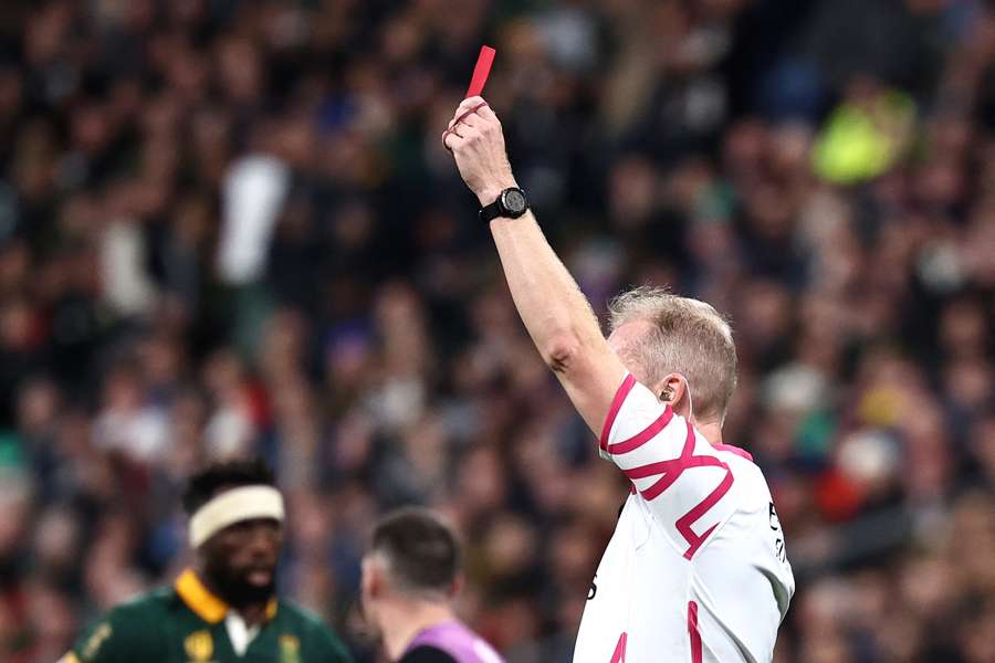 Sam Cane ontving de rode kaart tegen Zuid-Afrika