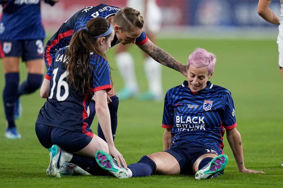 Megan Rapinoe musste im Finale der NWSL bereits nach sechs Minuten verletzt vom Feld.