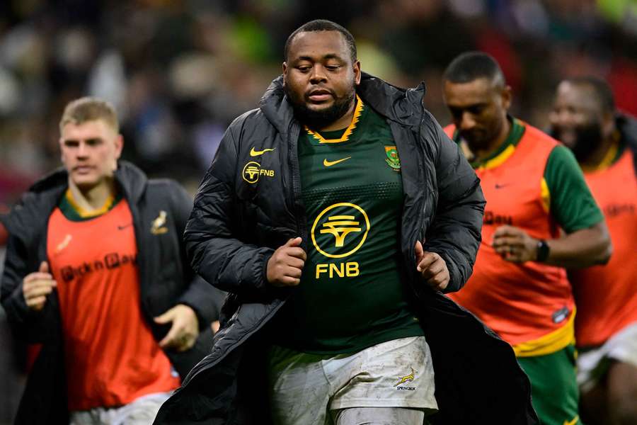 Asenathi Ntlabakanye of South Africa during the Qatar Airways Cup match between South Africa and Barbarians in Cape Town