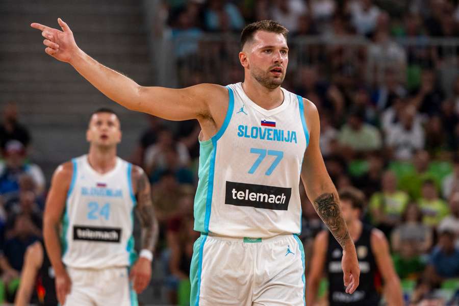 Luka Doncic, durante el partido ante Alemania