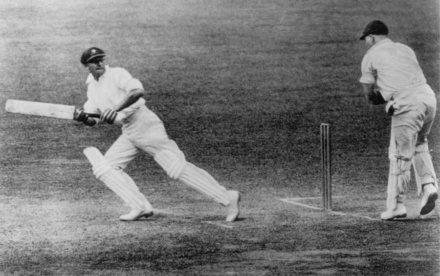 Bradman in action against England, 1930 Bradman in action against England, 1930