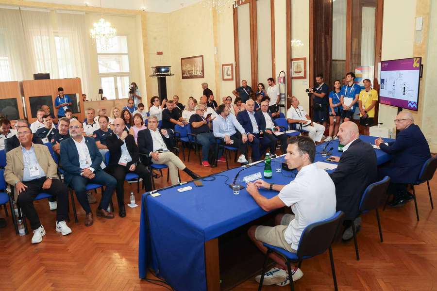 Apresentação dos Jogos do Mediterrâneo de Praia 2027 decorreu esta sexta-feira Apresentação dos Jogos do Mediterrâneo de Praia 2027 decorreu esta sexta-feira