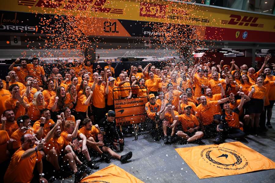 McLaren celebrate their title