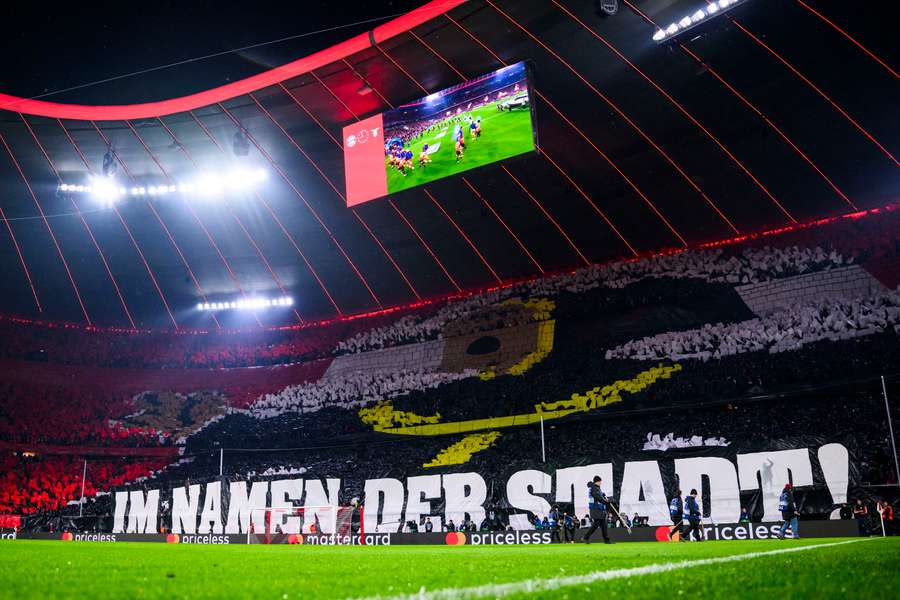 Bayern fans during the second leg against Lazio 