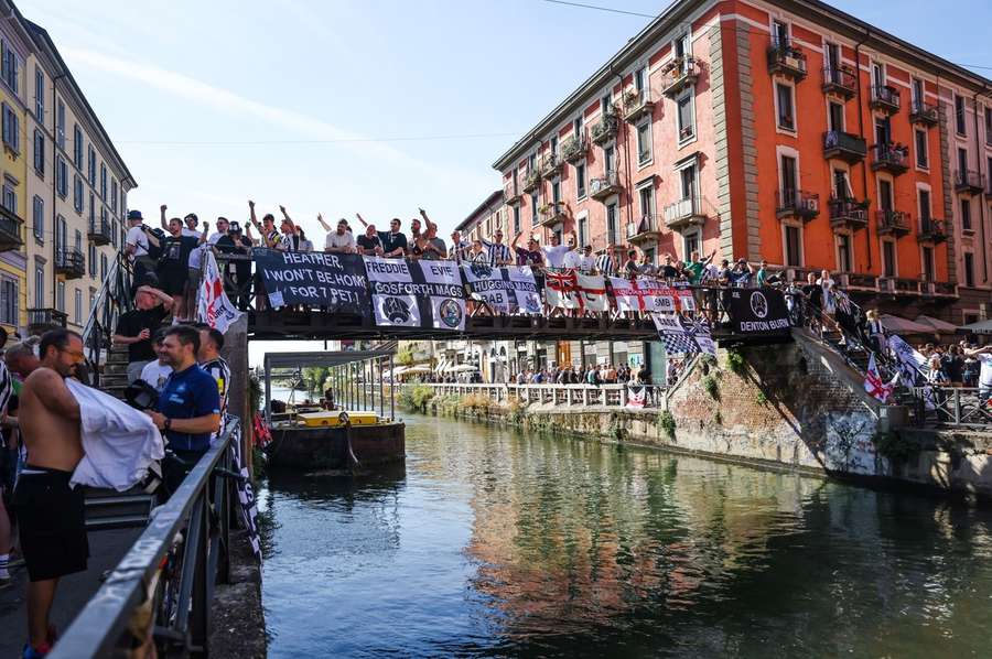 Newcastle United supporters are in Milan ahead of their Champions League opener at the San Siro