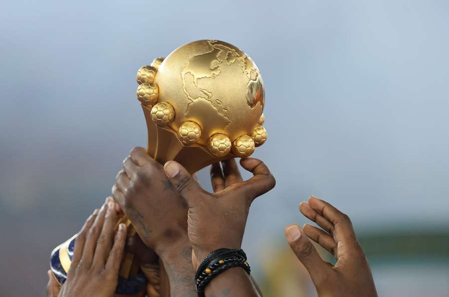 Players of Ivory Coast lift the trophy at the end of the 2023 CAF Africa Cup of Nations