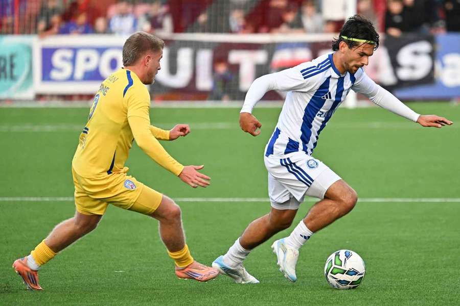 Alfie Cicale (right) had two goal involvements in the second leg Alfie Cicale (right) had two goal involvements in the second leg