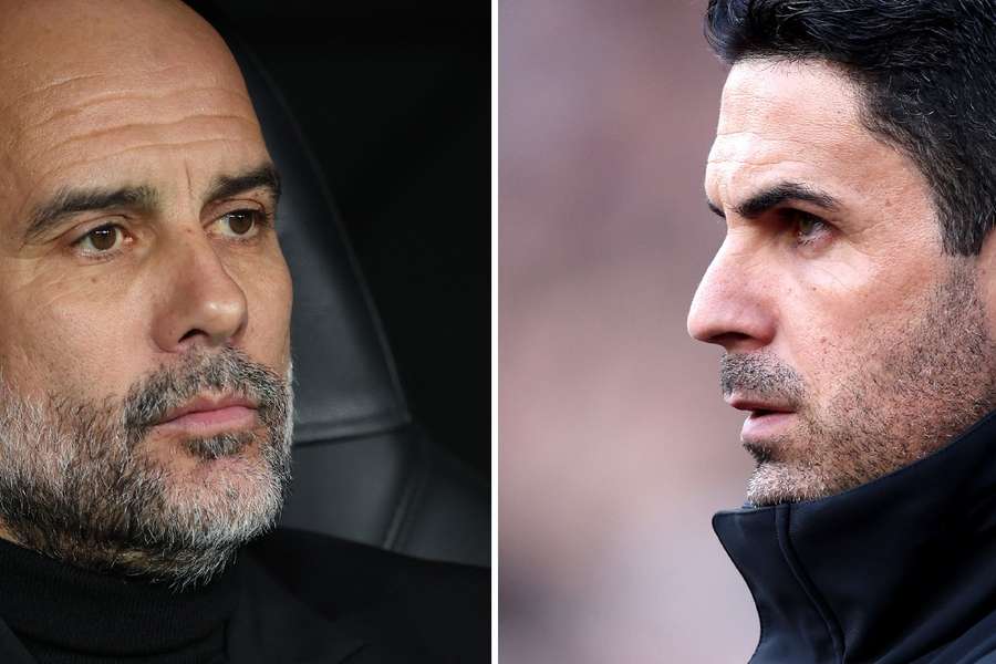 Guardiola e Arteta voltam a se encontrar pelo topo da Premier League