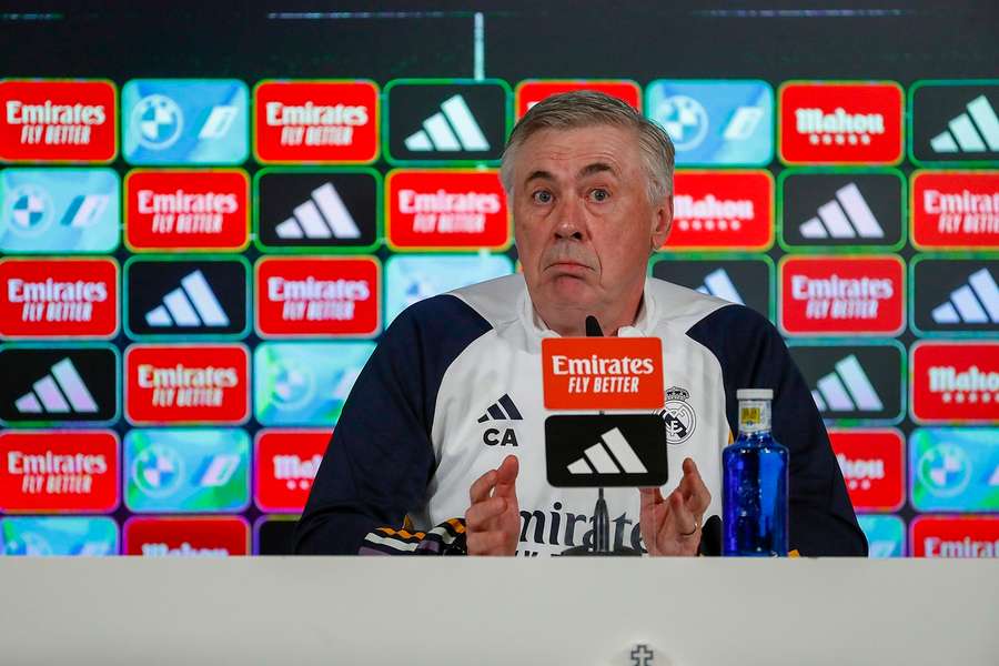 Carlo Ancelotti en conférence de presse.