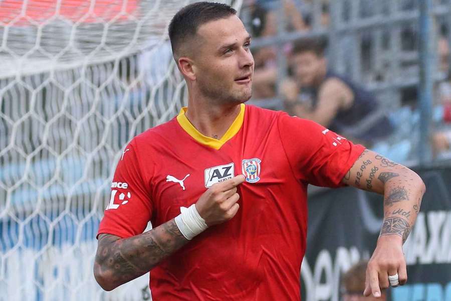 Roman Potočný v dresu Zbrojovky Brno.