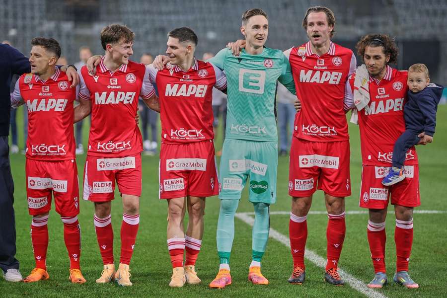 GAK jubelt über den Sieg.