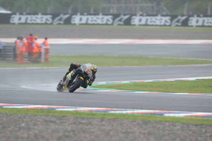 Ducati Italian rider Marco Bezzecchi rides during the Argentina Grand Prix