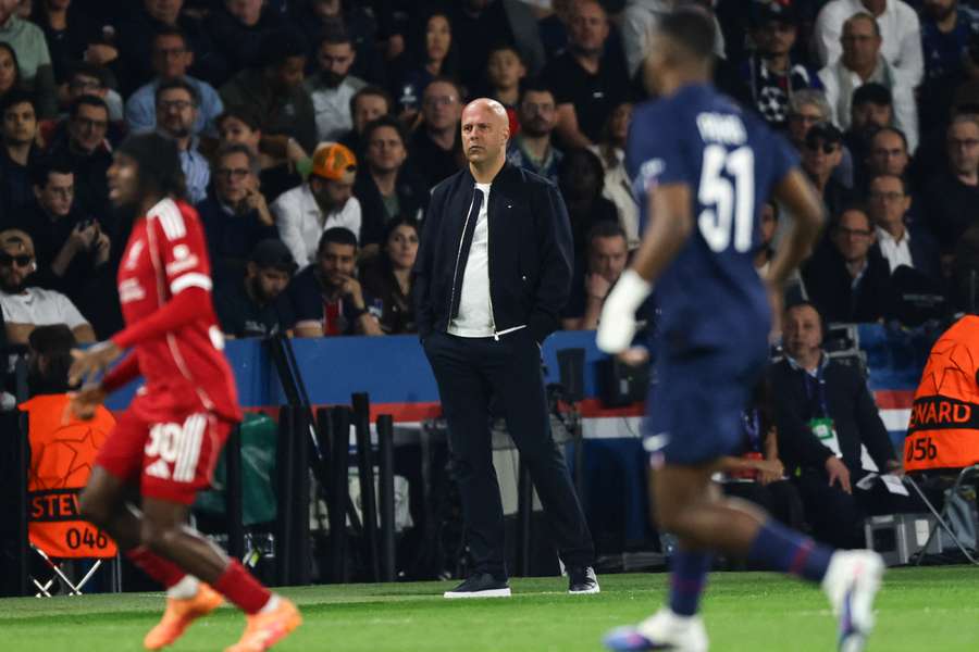 Entraîneur de Liverpool FC Arne Slot lors du quart de finale aller de la Ligue des champions