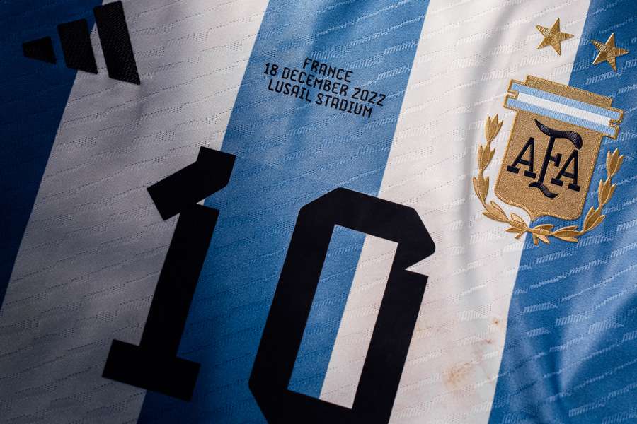 Lionel Messis trøje fra VM-finalen er med i samlingen