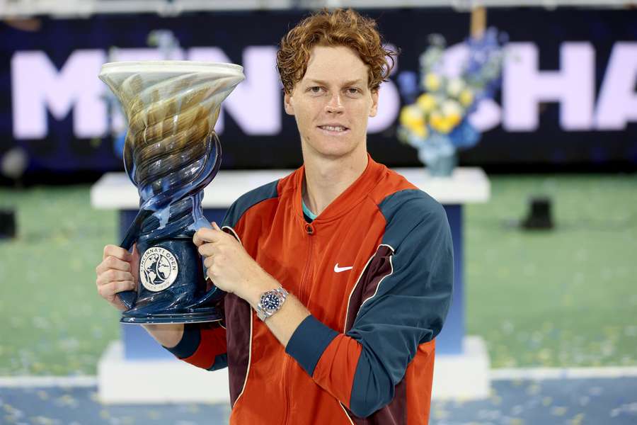 Jannik Sinner dopo la vittoria del Cincinnati Open 2024