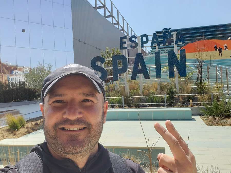 Jordi Ferrón, en el pabellón de España en la Expo de Osaka
