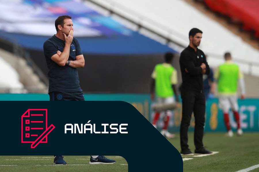 Frank Lampard e Mikel Arteta durante um confronto anterior entre Arsenal e Chelsea Frank Lampard e Mikel Arteta durante um confronto anterior entre Arsenal e Chelsea