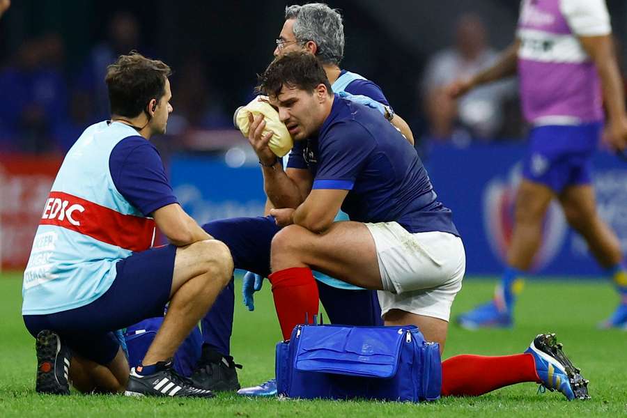 Antoine Dupont got injured against Namibia earlier in the tournament