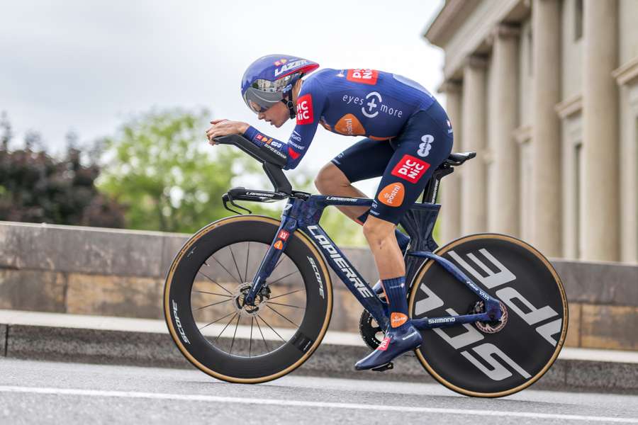 Oscar Onley sur le Tour de Romandie.