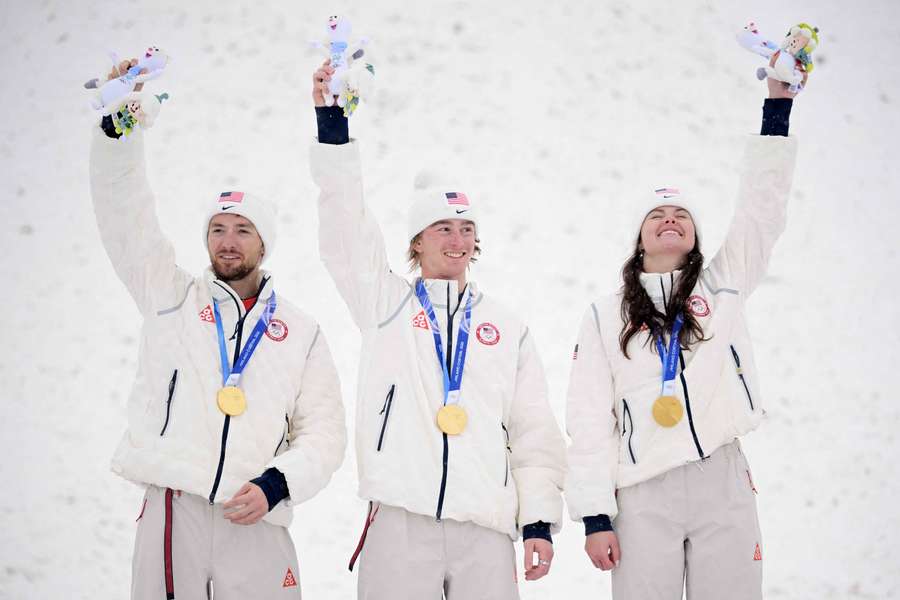 The United States celebrate their triumph