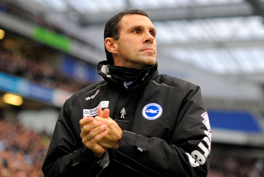 Gus Poyet as Brighton manager Gus Poyet as Brighton manager