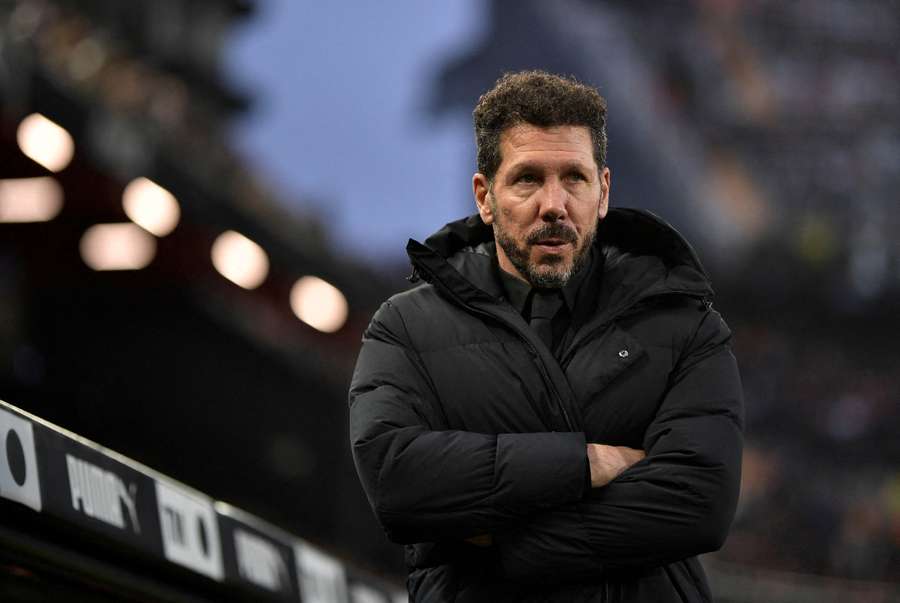 Diego Simeone on the touchline
