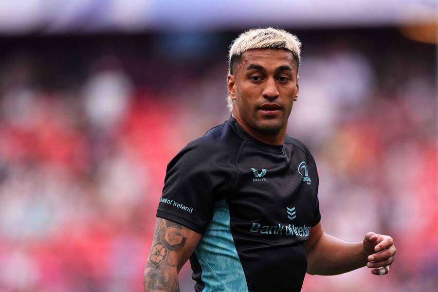 Rieko Ioane in action for Leinster during the 2025/26 Champions Cup final.