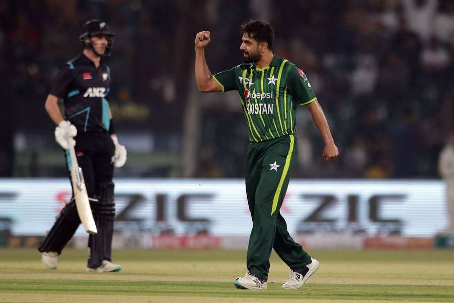 Rauf celebrates taking another wicket