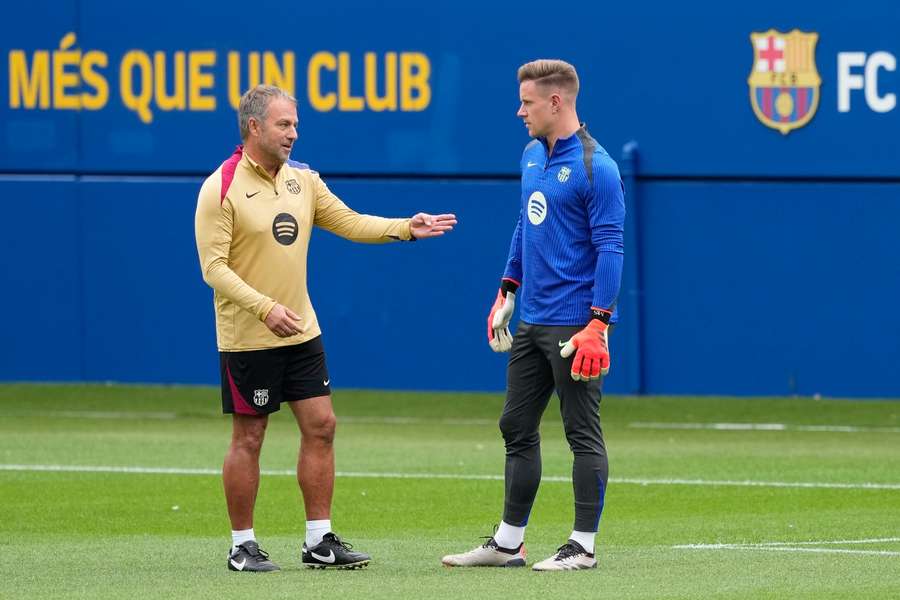 Hansi Flick et Marc-André ter Stegen le 18 septembre dernier