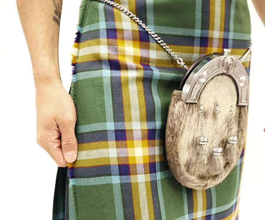 Detalhe de kilt feito com o Spirit of Brazil