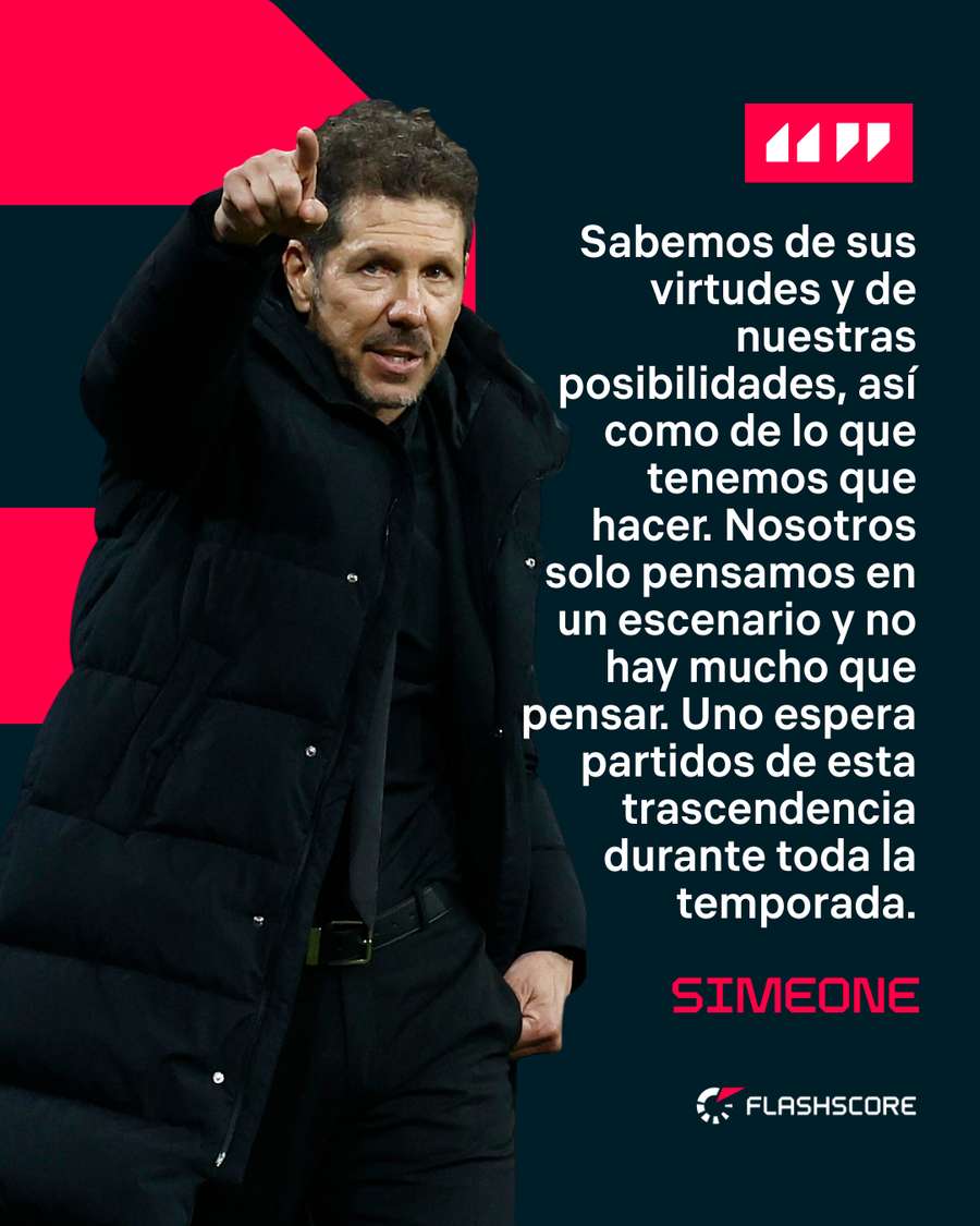 Las palabras de Simeone en la previa