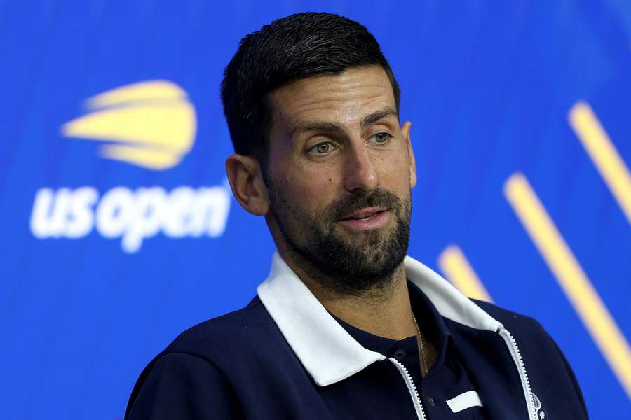 Novak Djokovic la conferința de presă de la US Open