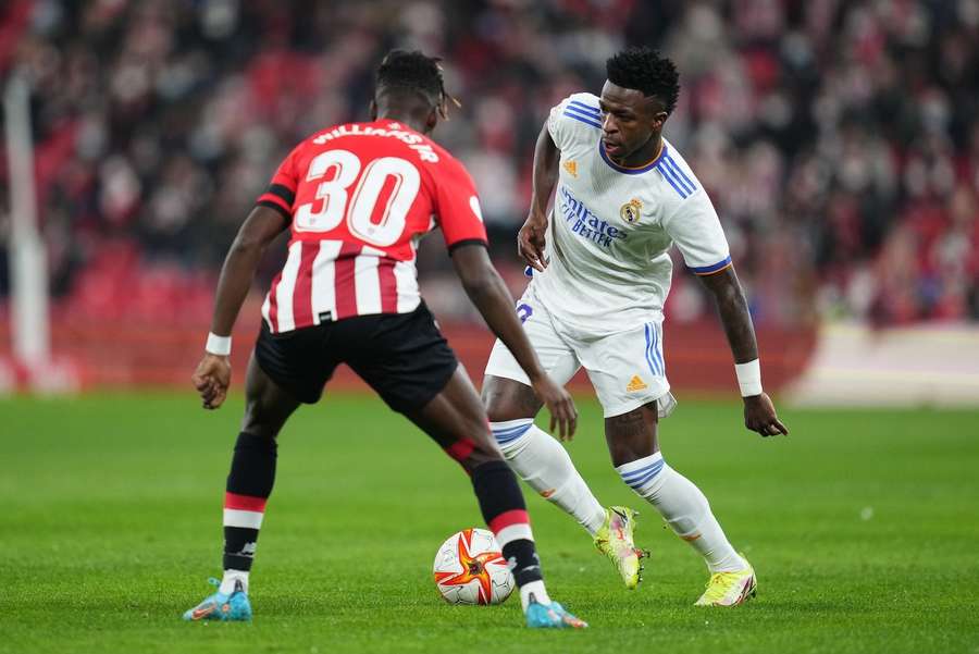 Vinícius y Nico Williams, durante el partido de la temporada pasada en Copa.