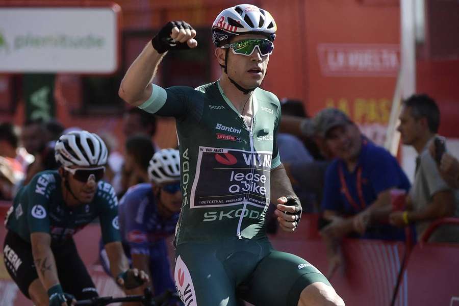 Wout Van Aert a remporté sa deuxième étape et conforte son maillot vert de la Vuelta. 