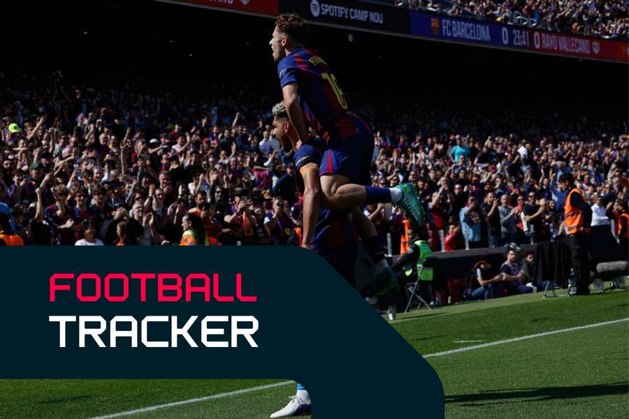 Barcelona celebrate opening goal