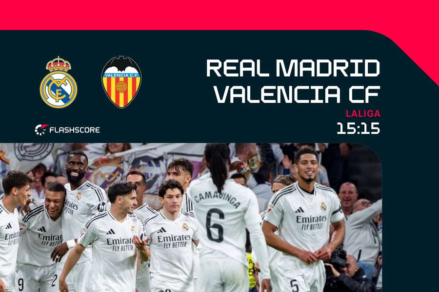 Madrid e Valência defrontam-se no Bernabéu.